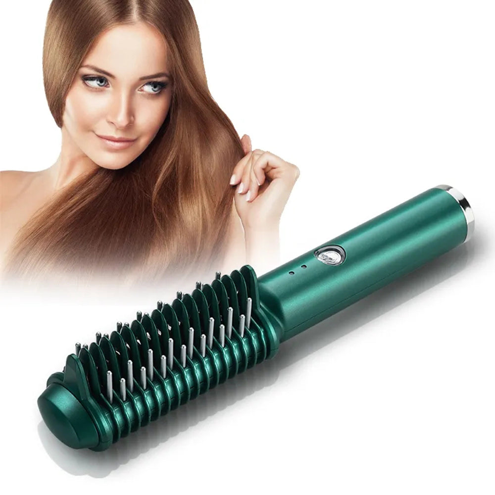 Electric Hair Comb Dual-Purpose for Curling & Straightening
