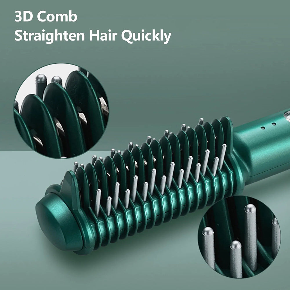 Electric Hair Comb Dual-Purpose for Curling & Straightening