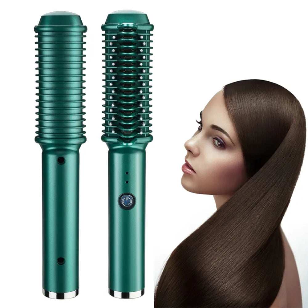 Electric Hair Comb Dual-Purpose for Curling & Straightening